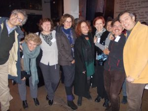 Meri in mezzo agli ex allievi del Liceo Unitario Sperimentale, Roma 2012